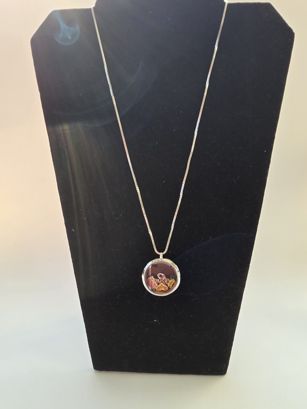 Silver-Tone Floating Charm Pendant Necklace